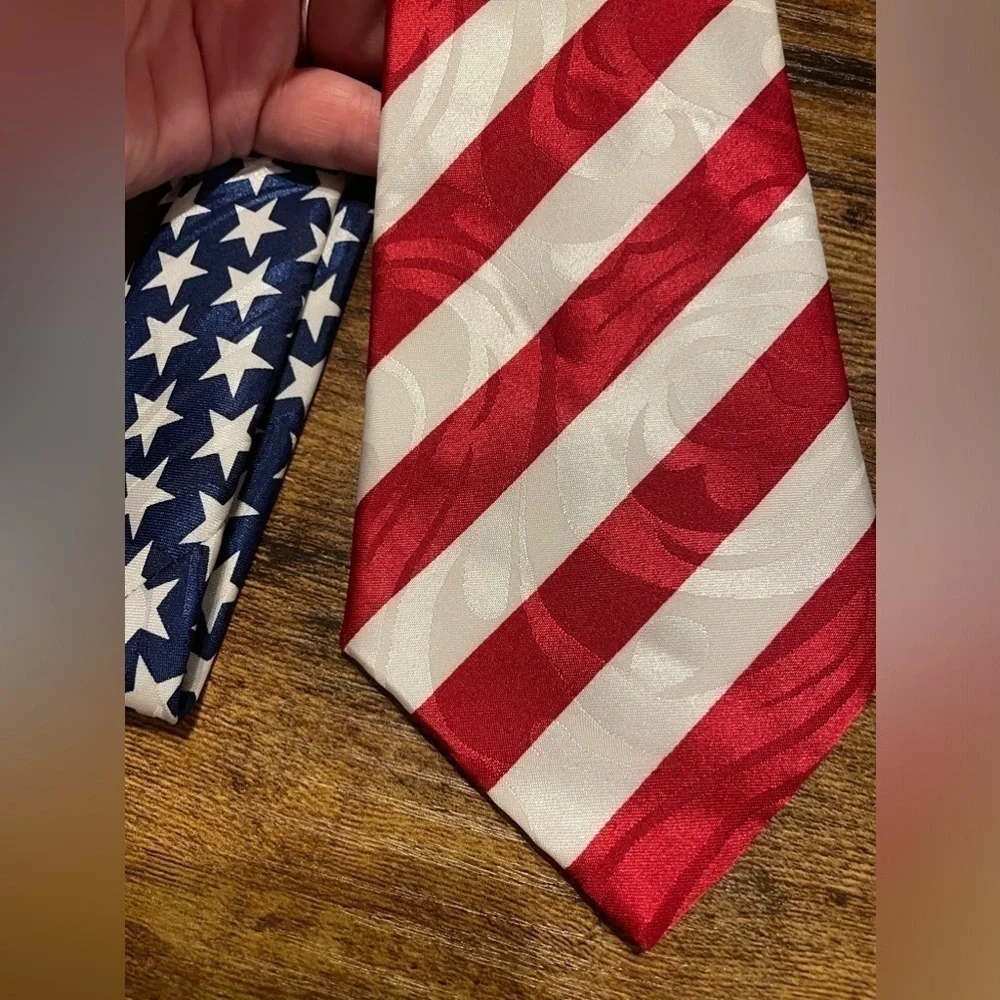 🌟HP🌟 AMERICAN FLAG HAND MADE Tie Steven Harris Necktie Patriotic United USA